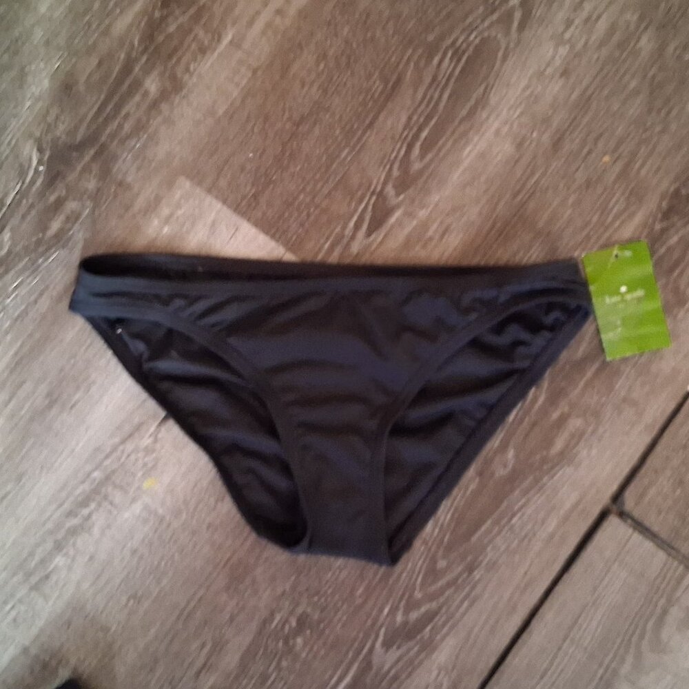 Kate Spade Georgica Beach Black Bikini Bottom XS NEW
